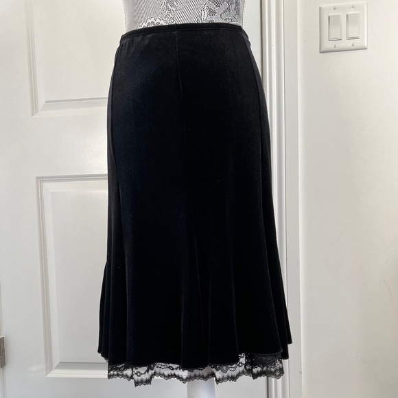 NWOT BARANDA double layered Black Velvet Women’s Skirt, Size XL - Picture 2 of 8